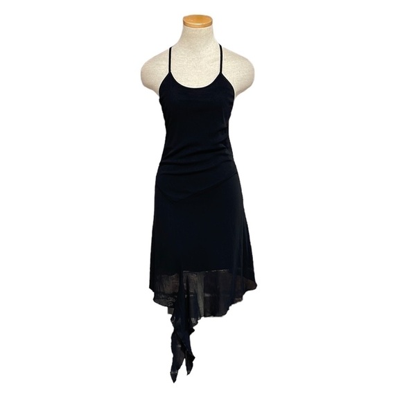Moussy Dress Womens Small Black Slip Sleeveless Stretch Bodycon Asymmetrical - Picture 1 of 17